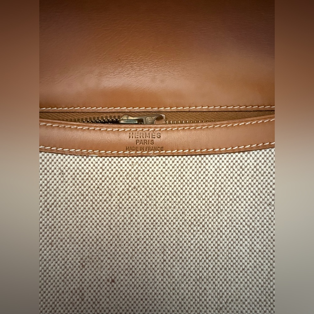 Hermes Barenia Toile With Horse Bit Buckle - Picture 14 of 16